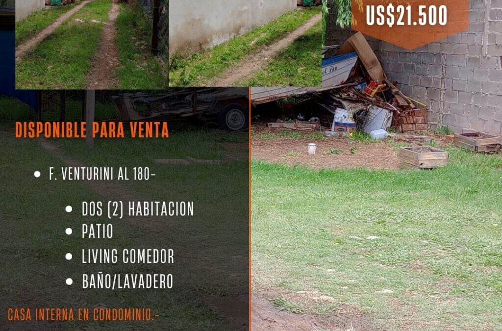 #VENDO CASA INTERNA CON PATIO VERDE